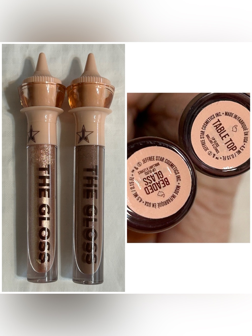 Jeffree Star Lip Gloss Bundle in Warm Nude/Gold
